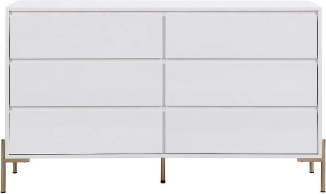 Pascal Morabito Kommode Korasa Weiß und Goldfarben Breite: 140 cm - Bild 1