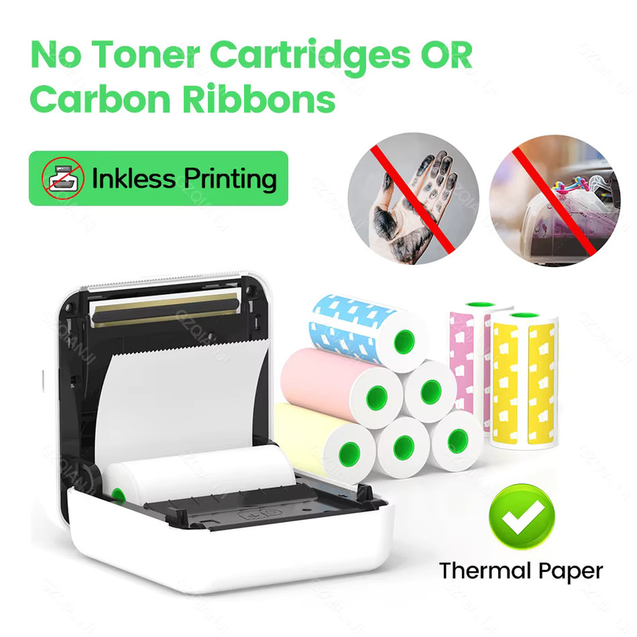 Peripage Mini-Thermo-Fotodrucker mit Bluetooth, tragbarer Bilddrucker inklusive Tragetasche und Papierrolle für iOS - Bild 4