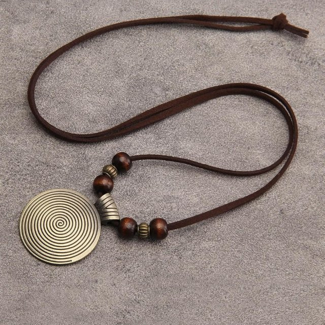 KHWPS Halskette, Fingerabdruck Rund, Legierung, Silber, Unisex - Bild 1