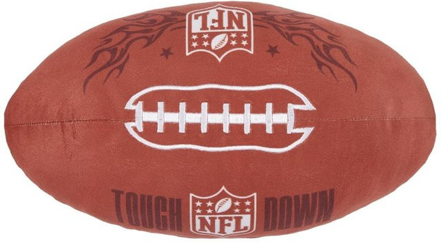 NFL Dekokissen braun aus Polyester, oval, Breite: 36 cm, Höhe: 16,5 cm - Bild 1