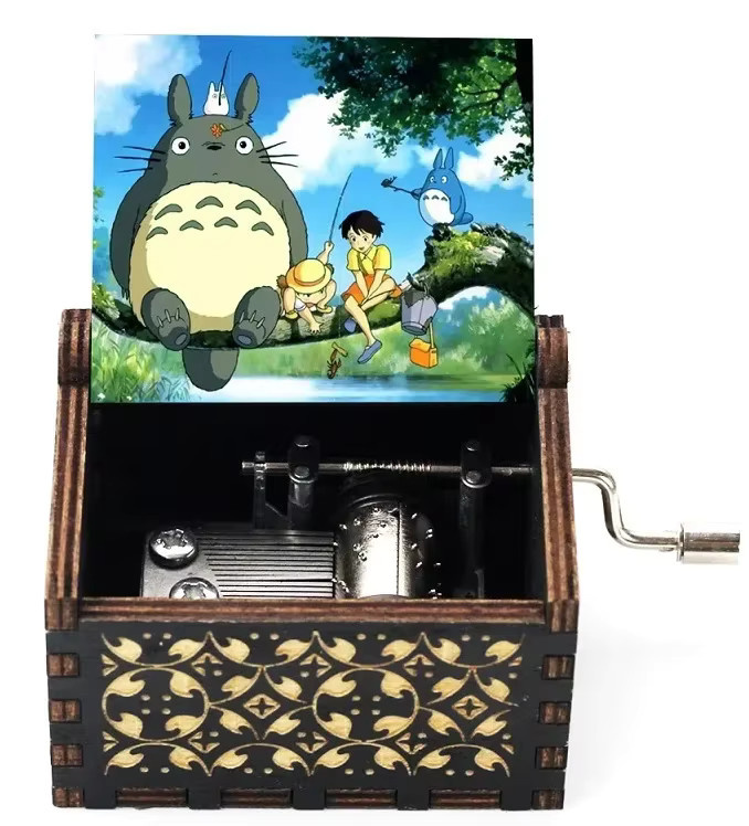 Bandai Totoro Spieluhr Figur, Holz, antik geschnitzt - Bild 1