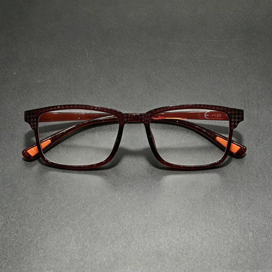 WEIPO Lesebrille, Unisex, Vollrand, quadratisch, braun - Bild 1