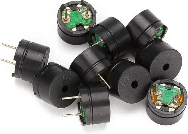 10 Stück Passive Mini-Piezo-Summer Schwarz, 12 mm x 8,5 mm, für Arduino - Bild 1
