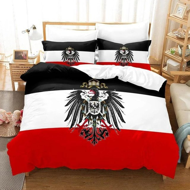Bettwäscheset Deutschland Flagge von Binchi Outdoor Product mit Bettbezug und Kissenbezug, Mehrfarbig, B/H: 200 x 200 cm - Bild 1