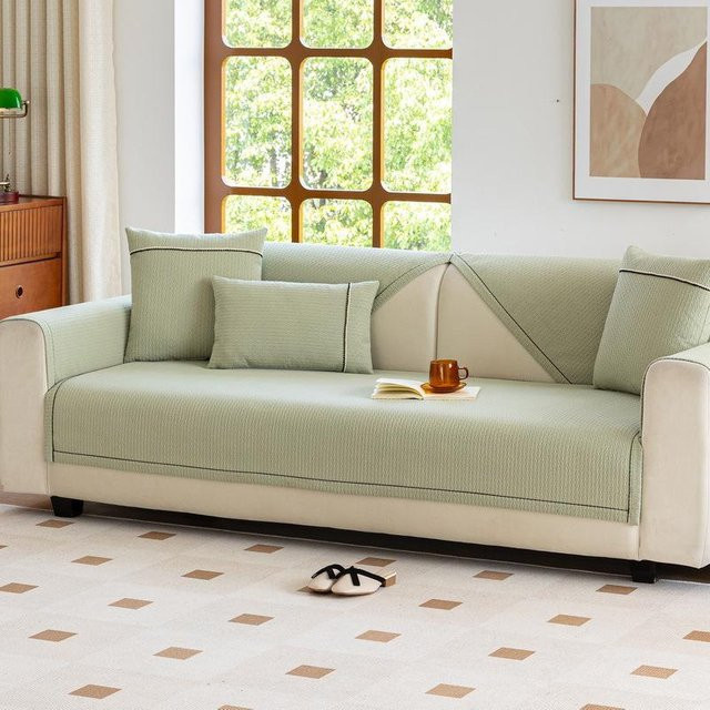 Luxuriöser Chenille Sofabezug von Super Six in verschiedenen Farben, B/B/H: 70 x 70 cm - Bild 1