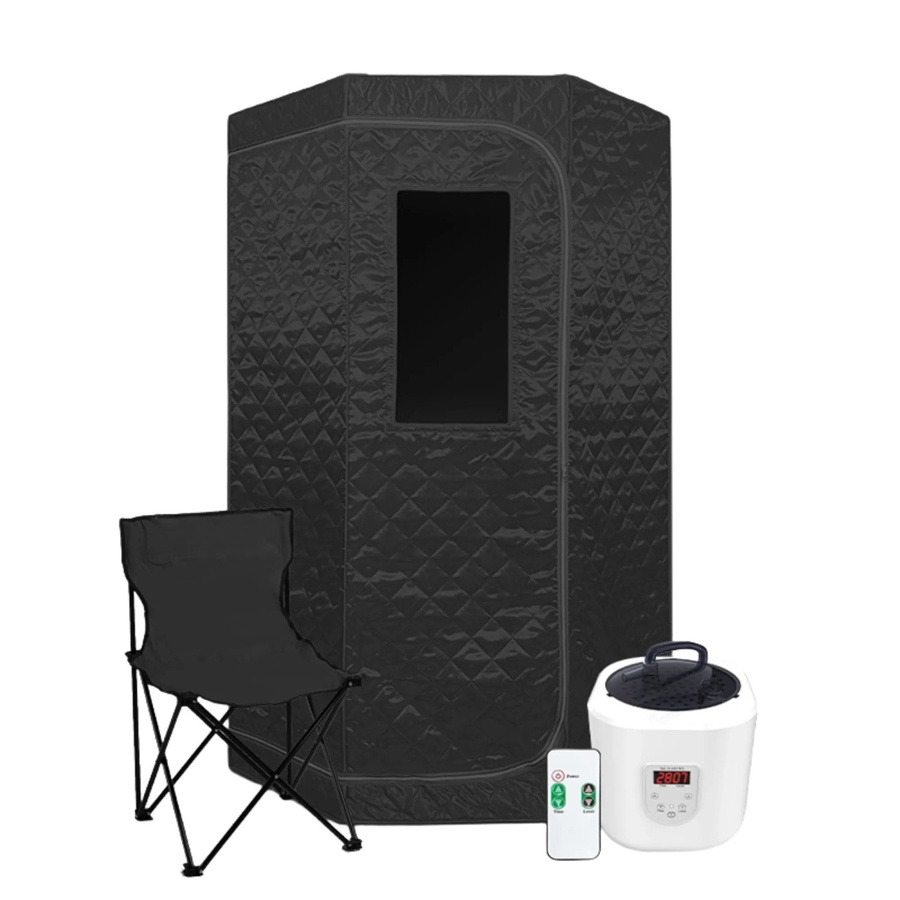 Sanotechnik Tragbare Dampfsauna in Schwarz, B/T/H: 90 x 90 x 190 cm - Bild 2
