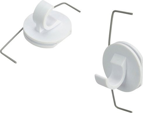 LIEDECO Träger aus Kunststoff für Stangen, Durchmesser: 12 mm, Farbe: Weiss - Bild 1