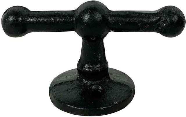 Belegklampe T-Form Festmacher von zeitzone aus Gusseisen in Schwarz im Nostalgie-Stil - Bild 1