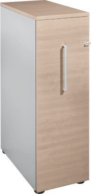 Schäfer Shop Genius Hochcontainer in Weißaluminium und Eiche-Dekor, B: 43,5 cm, T: 80,0 cm, H: 129,6 cm - Bild 1