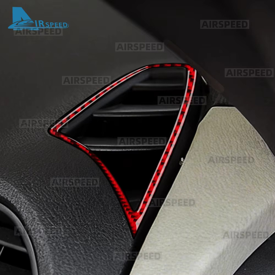 AIRSPEED Carbon Fiber Trim Aufkleber für Mercedes Benz SLK R171 in Schwarz für die Armaturenbrett-Entlüftung - Bild 4