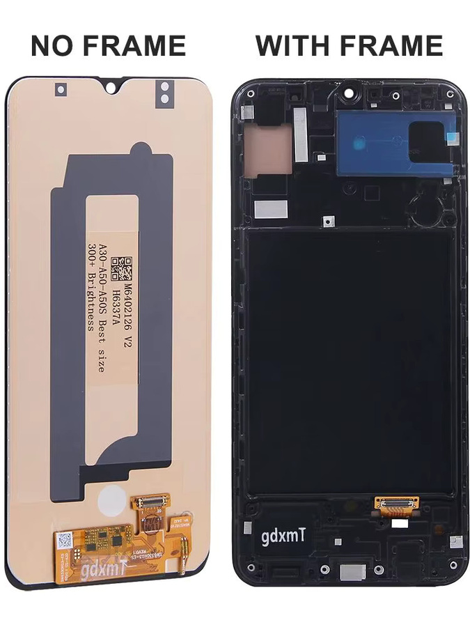 Samsung Ersatz-LCD-Display mit Rahmen für A30 A305 A305F und A50 A505 A505F in Schwarz, 6,4 Zoll Digitaler Touchscreen - Bild 5