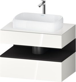 Duravit Waschtischunterschrank Qatego Wandhängend Grau Weiß B/T/H: 80 x 55 x 60 cm - Bild 1