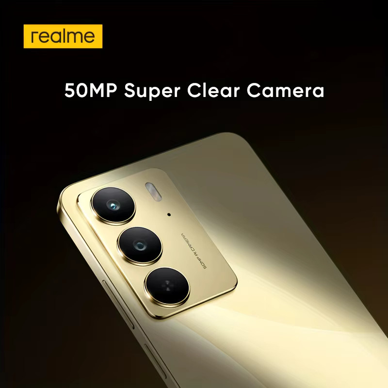 Realme C75 5G Smartphone in Gold mit Dimensity 6300, IP69 Wasserdichtigkeit, 5828mAh Akku, 45W Schnellladung, 120Hz Display und 50MP KI-Kamera - Bild 3