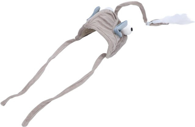 Koogeelife Fischkopf mit Katzen-Spielzeug-Stab, Niedliche Katzen-Spielzeug-Mütze, gray - Bild 1