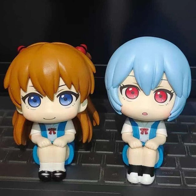 Bandai Evangelion Ayanami Rei Souryuu Asuka Langley Look Up, Modellfigur, 10cm, Kunststoff - Bild 1