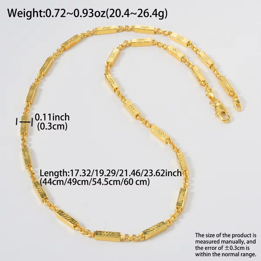 sny Halskette, 18 Karat vergoldetes Kupfer, geometrischer Zylinder, 60 cm - Bild 2