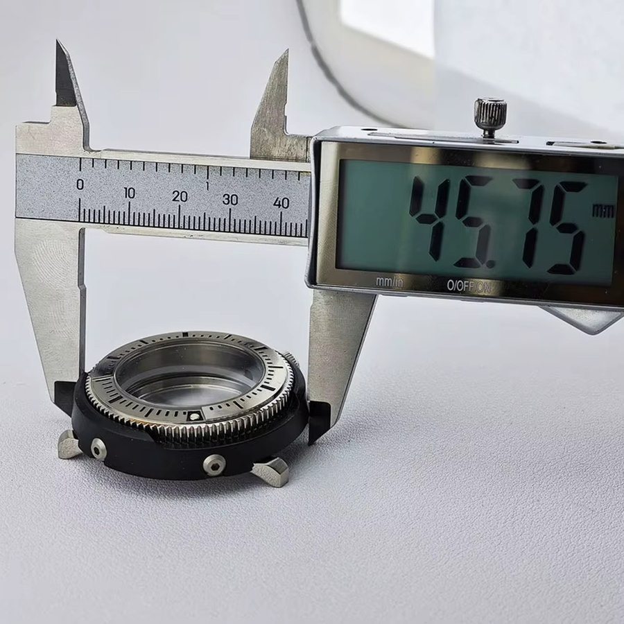 OUMASHI Uhrengehäuse Herren, 45 mm, Schwarz, Saphirglas, Uhren Zubehör - Bild 3