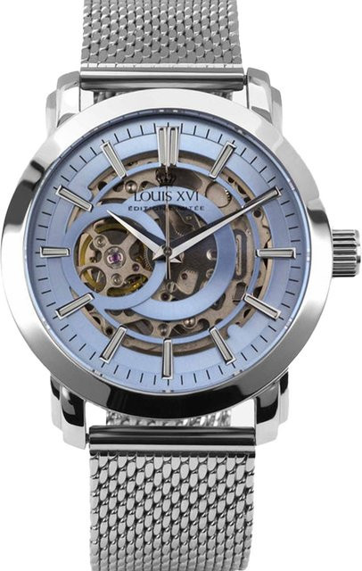 Louis XVI Herrenuhr Automatik, Edelstahl, Blau, 44 mm, 5 ATM - Bild 1