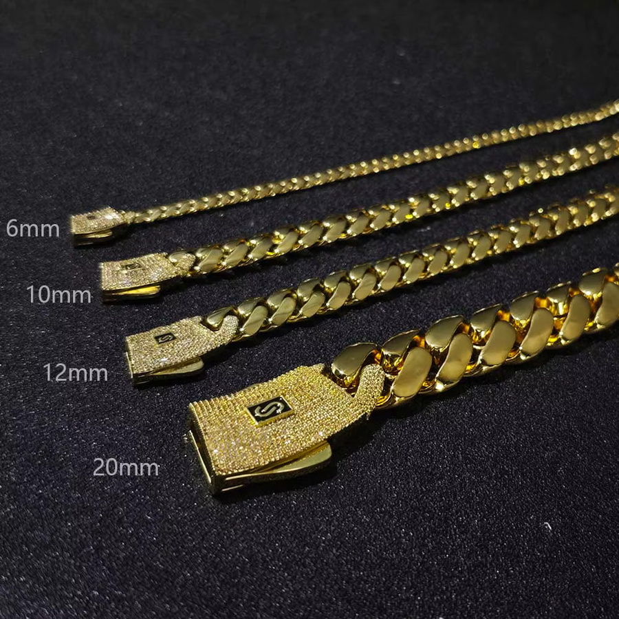 ESKEEM Kubanische Kette, 14k Vergoldung, Gold, Unisex - Bild 2