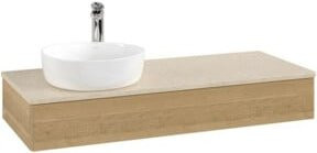 V&B Waschtischunterschrank Antao mit Beleuchtung, Farbe Eiche Honig, B/T/H: 120 x 50 x 19 cm - Bild 1