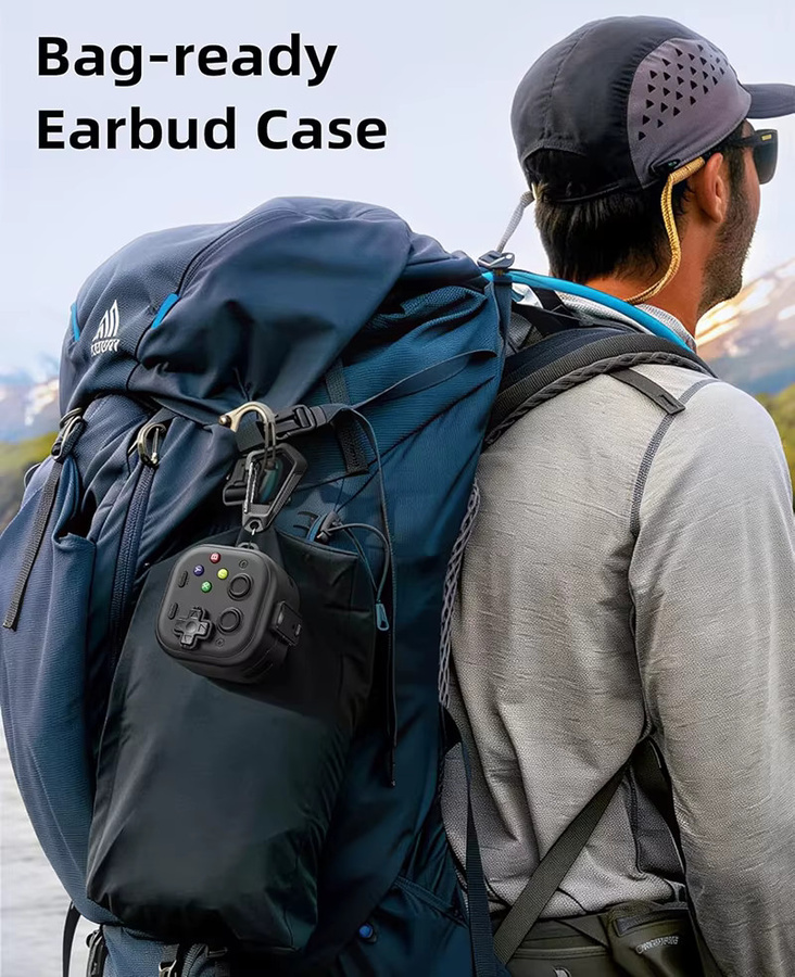 ZEKS 3D-Gamepad-Schutzhülle für Samsung Galaxy Buds 4 und Buds 4 Pro in Schwarz mit Schalterverschluss und Stoßschutz - Bild 5