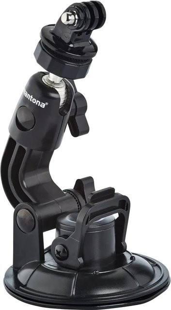 Mantona Saugnapfhalterung XL Kamerahalterung mit 9 cm Saugnapf in Schwarz für Action Cam und Stativ - Bild 1