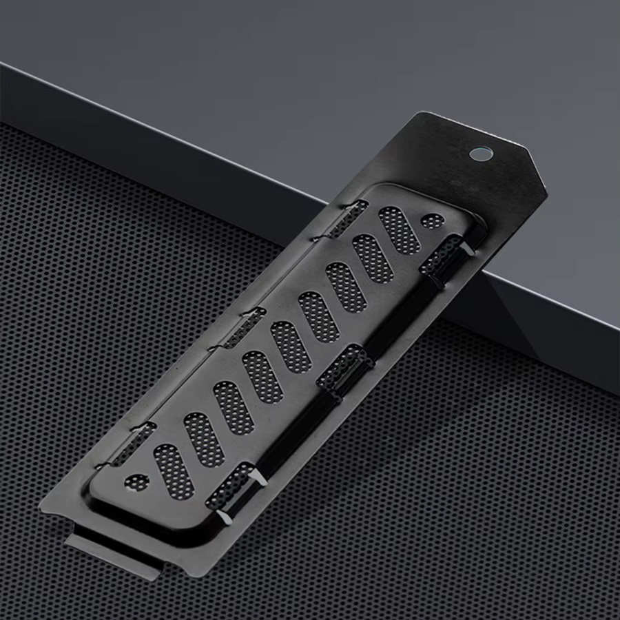 Shunmaii SSD-Kühlkörper aus Aluminiumlegierung mit Staubschutzabdeckung für PS5 Slim M.2 NVMe SSD-Erweiterungssteckplatz in Schwarz und Grün - Bild 3