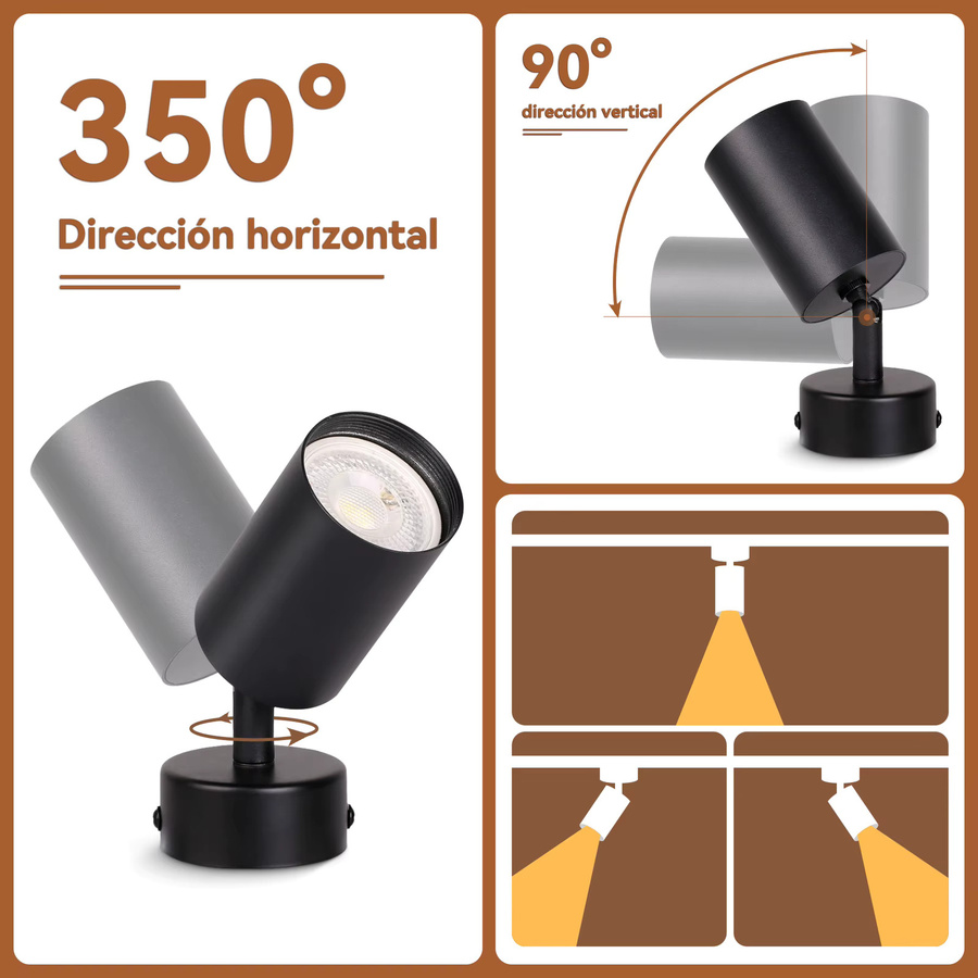 CHENBEN LED Deckenlampe in Schwarz mit GU10 Fassung für Schlafzimmer, Wohnzimmer und Flur - Bild 4