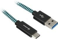 Sharkoon USB 3.2 Gen 2 Kabel USB-A auf USB-C in Schwarz und Blau - Bild 1
