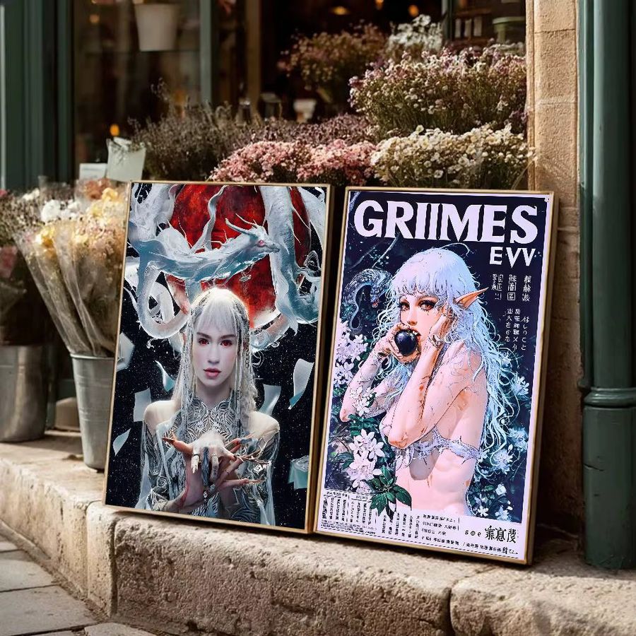 G-Grimes SINGER Poster-Kunst Portrait Wanddekoration Breite: 20,0 cm, Höhe: 15,0 cm - Bild 4