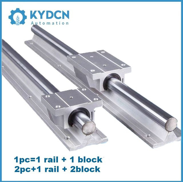 KYDCN Linearlagerblock-Set mit kastenförmigen Gleitblöcken TBR16UU TBR16LUU und Linearführungsschiene TBR16S L 600–1000 mm - Bild 1