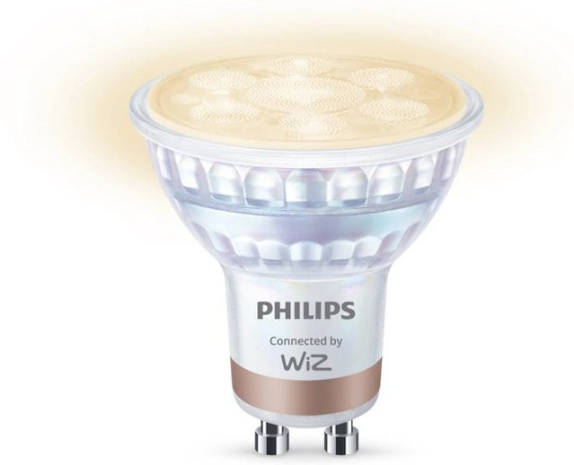 Philips WiZ LED Leuchtmittel GU10, 4,7 W, Weiß, Smart Home kompatibel mit WLAN, Bluetooth und Zigbee, unterstützt Amazon Alexa, Apple Homekit und Google Home - Bild 1
