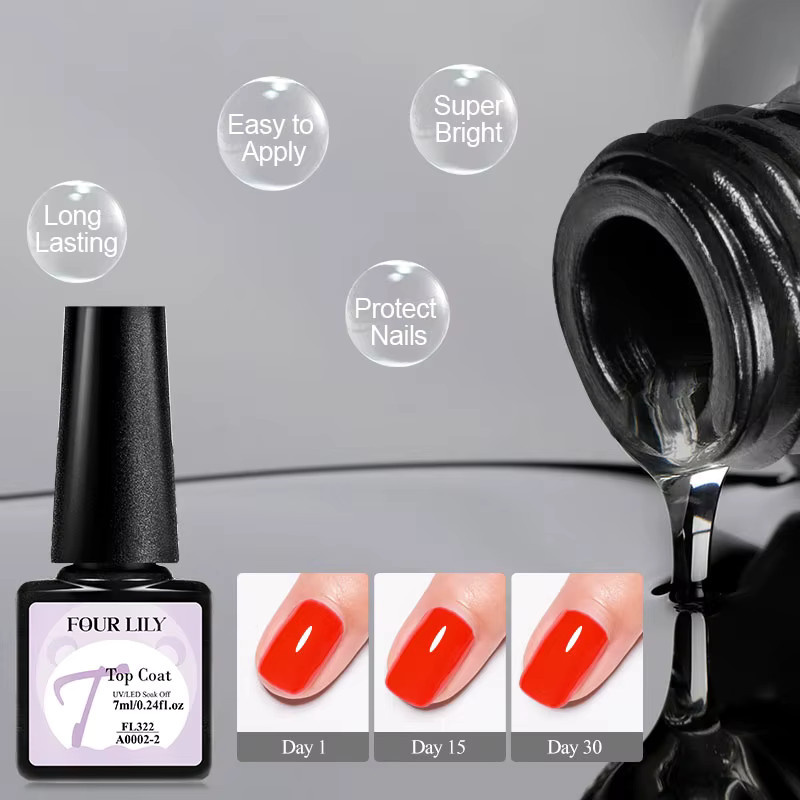 Four Lily Base Top Coat Gel Polish, 7 ml, Unisex - Bild 2