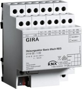 Gira Heizungsaktor 6f basic KNX REG 211400 in Weiß - Bild 1