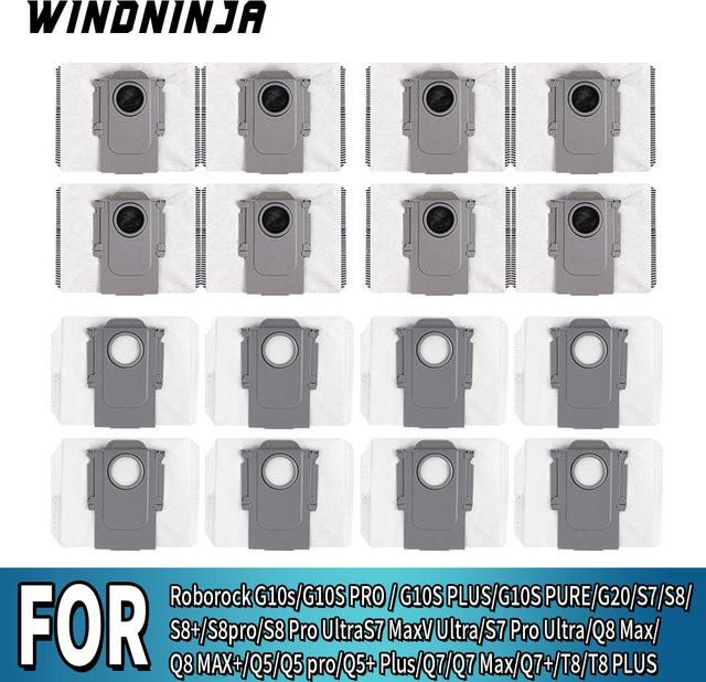 Roborock Staubbeutel in Weiß für Q8 Max, Q7 Max, Q5 Pro, S8, S7 und S8 Pro Ultra Modelle - Bild 1