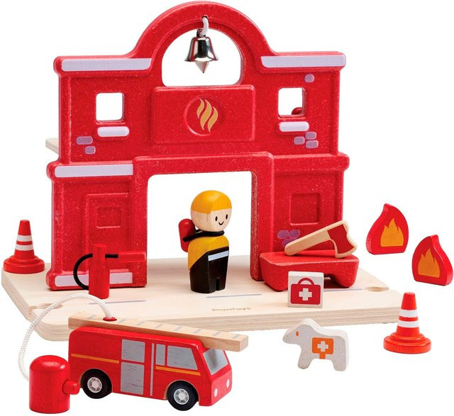 Plantoys Feuerwache, Straßenerweiterungsset, Feuerwehr, ab 3 Jahre - Bild 1