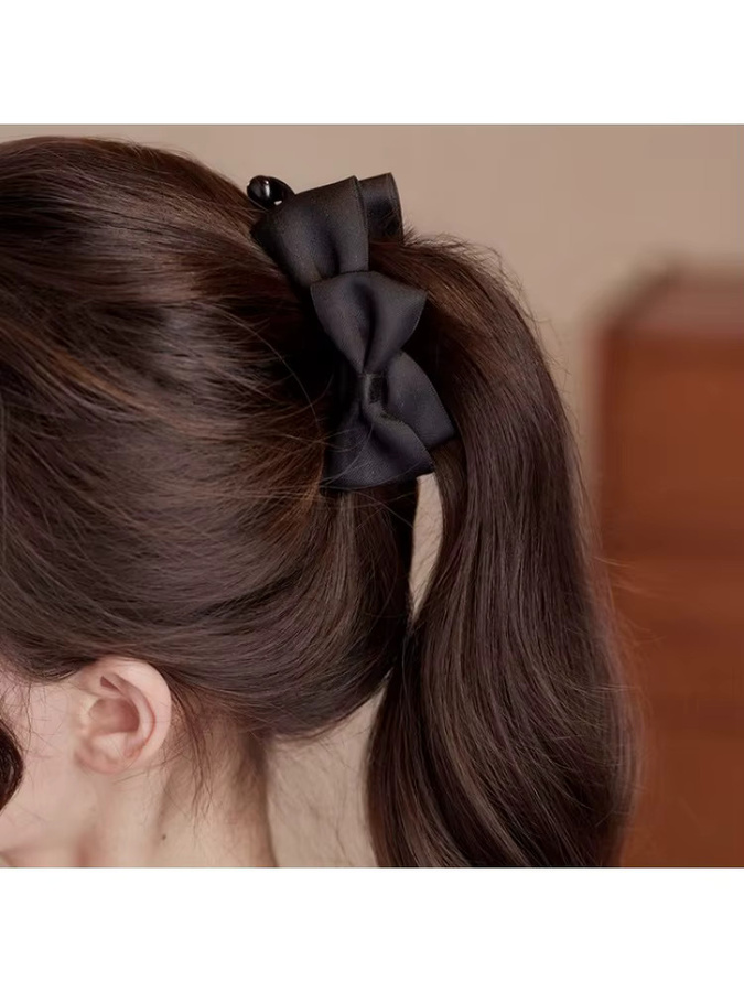 SWINATE Haar Clips, Satin Bögen, Schwarz Braun, Damen - Bild 6