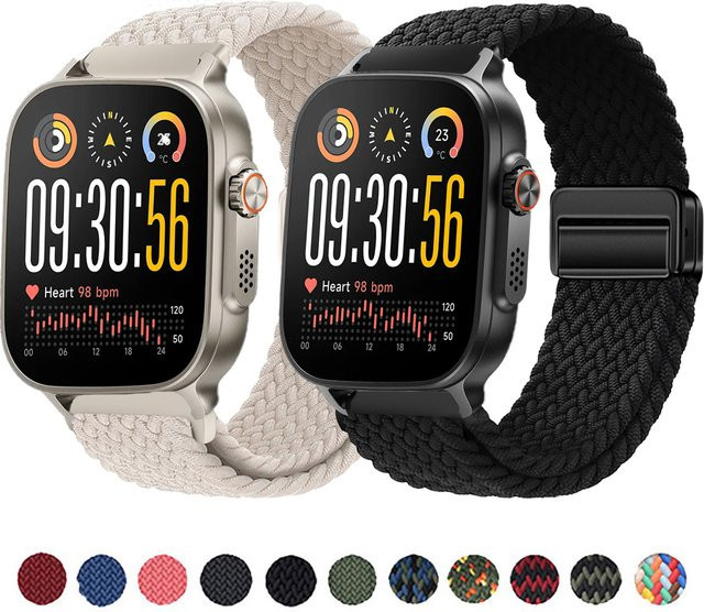 Realme Watch Sport geflochtenes Magnetarmband, Textil, 18 mm/22 mm - Bild 1