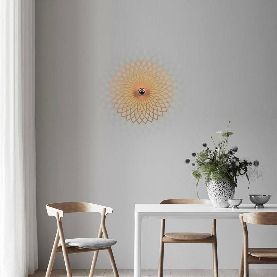 Opviq Wandleuchte Fellini in Kupfer aus Metall mit 1 E27 Fassung, B/H/T: 12 x 50 x 12 cm - Bild 4