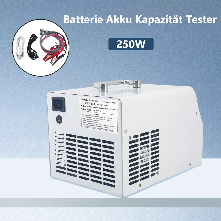 Heltec Hochstrom-Elektroentladungs-Batteriekapazitätstester Lade- und Entladegerät 50A für Li-Ionen mit hochpräziser Messung und 240V Eingang - Bild 2