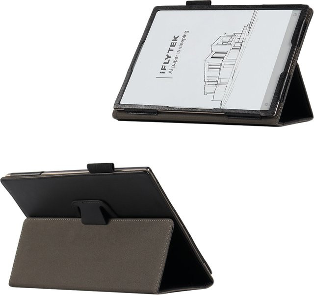 MINGFENG Handheld-Hülle aus PU-Leder für iFlytek AINote 2 Tablet mit 10,65 Zoll Display, Magnetdesign, Stifthalter und Aufweckfunktion, Schwarz - Bild 1