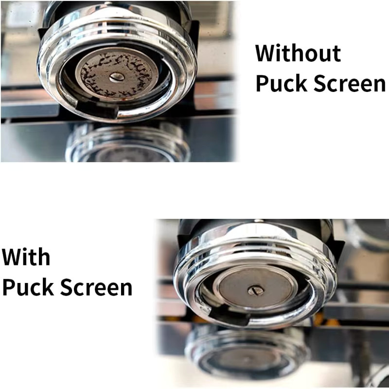 Wiederverwendbares Espresso Puck Sieb aus Metall in Silber, feines Netz für Barista Kaffeezubereitung, Durchmesser: 51 mm, 53 mm oder 58 mm - Bild 4