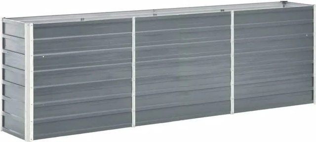 DELUKE Hochbeet OSKAR aus verzinktem Stahl in Grau, B/T/H: 240 x 40 x 77 cm - Bild 1