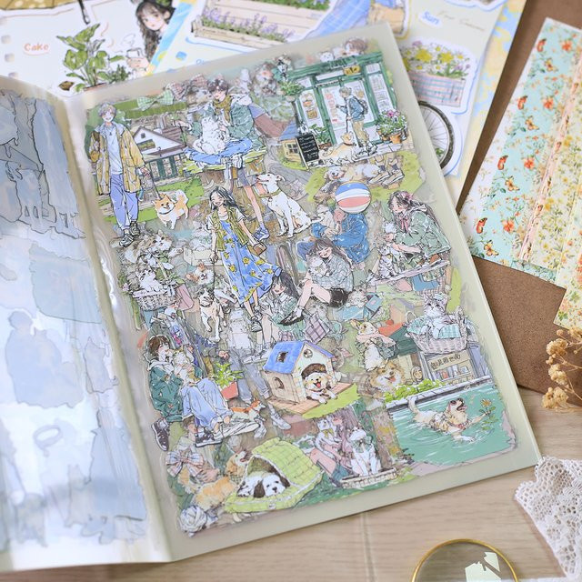 20 Blatt PET Junk Journal Aufkleber Set in Multicolour für DIY Collage und Scrapbook Dekoration - Bild 1