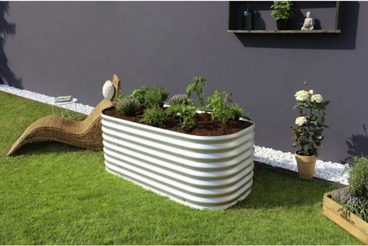 Vitavia Hochbeet Terra 630 aus Zincalume Stahlblech in Silber, B/H/L: 82,1 x 63 x 162,1 cm - Bild 4