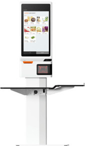 Sunmi K2 Kiosk-System mit 61 cm (24 Zoll) Full HD Touchscreen, Android, Thermodirektdrucker, 2D-Imager Datalogic 3410, Weiß - Bild 1