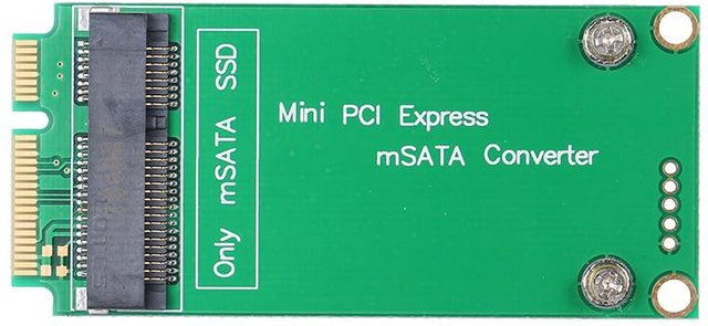 Mini-PCI-E-Express-Adapterkarte als mSATA-Konverter für ASUS-Riser-Karten zur SSD-Anbindung - Bild 1
