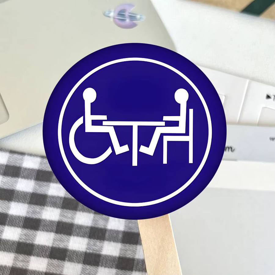 Anstecknadel Paraplegie-Freundschaftsanhänger, rund, bunt, Unisex - Bild 2