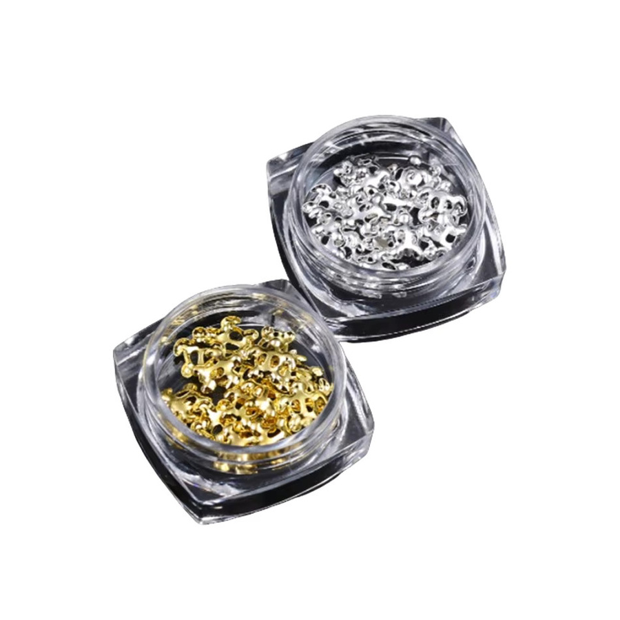 SWEET TREND Nagelcharms Schildkrötenmuster, Gold Silber, Metallic, 2 Flaschen - Bild 4