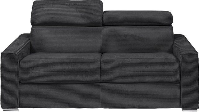 Vente-unique Schlafsofa Vizir Grau mit verstellbarer Kopfstütze Breite: 216 cm - Bild 1